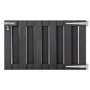 vidaXL Port&atilde;o de jardim 100x60 cm WPC cinzento