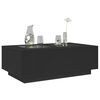 vidaXL Mesa de centro luzes LED Infinity 116x69x40 cm preto