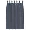 vidaXL Cortinas Blackout com Argolas 2 pcs Antracite 175 x 140 cm