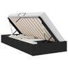 vidaXL Estrutura de Cama Ottoman Preto 90 x 190 cm tecido