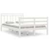 vidaXL Estrutura de cama 120x200 cm madeira maci&ccedil;a branco