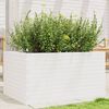 vidaXL Vaso/floreira de jardim 90x60x45,5 cm pinho maci&ccedil;o branco
