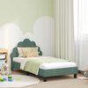 vidaXL Estrutura de Cama Infantil com Cabeceira Verde do Mar