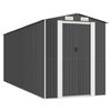vidaXL Abrigo de jardim 192x523x223 cm a&ccedil;o galvanizado antracite