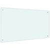 vidaXL Painel anti-salpicos de cozinha 100x60cm vidro temperado branco