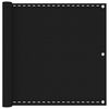 vidaXL Tela de Varanda Preto 75 x 800 cm HDPE e Alum&iacute;nio