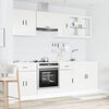 vidaXL 8 pe&ccedil;as arm&aacute;rio de cozinha conjunto Kalmar branco brilhante