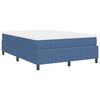 vidaXL Cama Box Azul e Branco 140 x 200 cm Tecido de Veludo Cotele