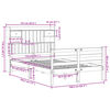 vidaXL Cama com estante sem colch&atilde;o 135x190 cm pinho maci&ccedil;o