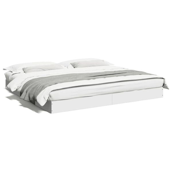 vidaXL Estrutura de cama sem colch&atilde;o 180x200 cm branco