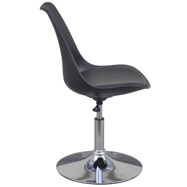 vidaXL Cadeiras de jantar girat&oacute;rias 2 pcs couro artificial preto
