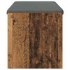 vidaXL Banco de Hall com almofada Madeira antiga 103 x 38 x 40 cm