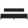 vidaXL Cama Box com colch&atilde;o com cabeceira Preto 200 x 200 cm Poli&eacute;ster