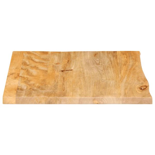 vidaXL Tampo de mesa c/ borda viva 80x80x3,8 cm mangueira maci&ccedil;a