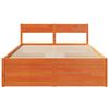 VidaXL Cama sem colchão 140x190 cm pinho maciço castanho-mel