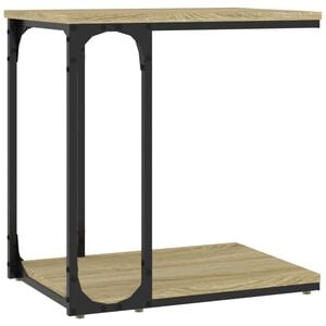 vidaXL Mesa de apoio 50x35x52 cm derivados de madeira carvalho sonoma