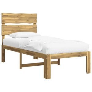 vidaXL Estrutura de Cama de Solteiro com Cabeceira ROSTOCK Branco