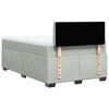 vidaXL Cama boxspring c/ colch&atilde;o 120x200 cm veludo cinzento-claro