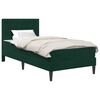 vidaXL Estrutura de cama com colch&atilde;o Verde Escuro 90 x 190 cm Veludo