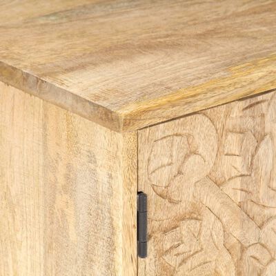 vidaXL Mesa cabeceira esculpida 40x30x50 cm madeira mangueira maciça
