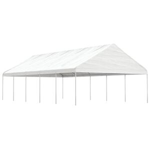 vidaXL Gazebo com telhado 11,15x5,88x3,75 m polietileno branco