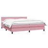 vidaXL Cama com molas/colch&atilde;o 180x210 cm veludo Rosa