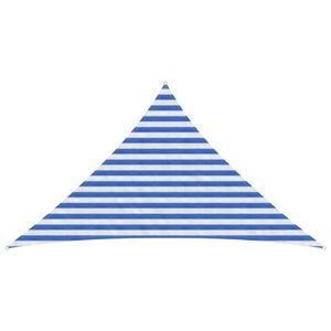 vidaXL Vela de Sombra 2,5 x 2,5 x 3,5 m HDPE Triangular Azul e Branco