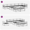 vidaXL Conjunto de Sof&aacute;s para Exterior 9 pcs Natural