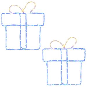 vidaXL Silhuetas luminosas de Natal para janela LOVIISA 2 unid.