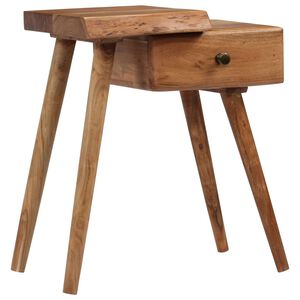 vidaXL Mesa de cabeceira em madeira de ac&aacute;cia maci&ccedil;a 45x32x55 cm