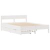 vidaXL Cama sem colch&atilde;o 120x190 cm madeira de pinho maci&ccedil;a branco
