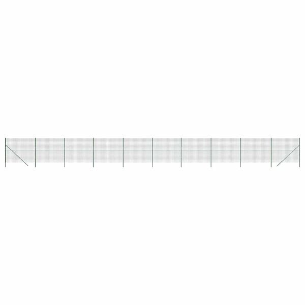 vidaXL Cerca de malha de arame 2x25 m a&ccedil;o galvanizado verde