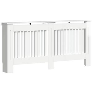 vidaXL Capa de Radiador Branco Brilhante 172 x 19 x 81,5 cm