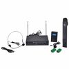 Receptor com fones sem fio e microfone VHF