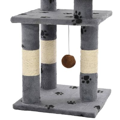vidaXL Árvore para gatos c/ postes arranhadores sisal 65 cm cinzento