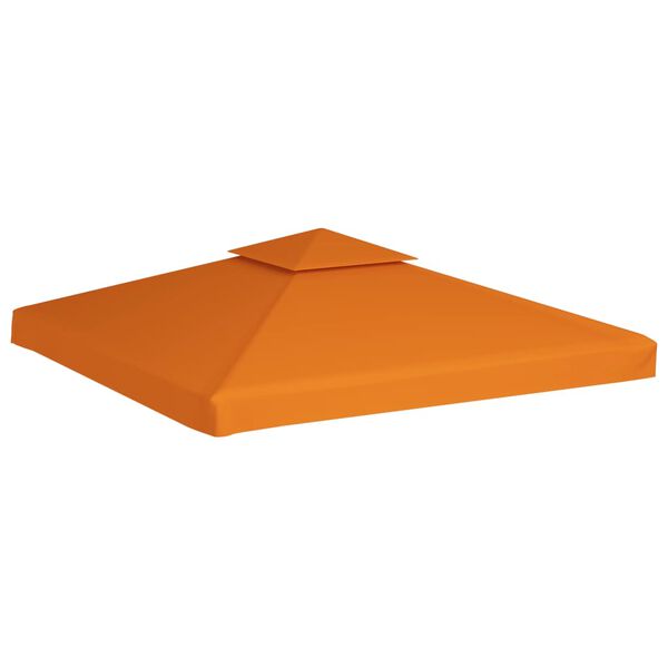 vidaXL Cobertura de substitui&ccedil;&atilde;o p/ gazebo 310 g/m&sup2; 3x3 m laranja