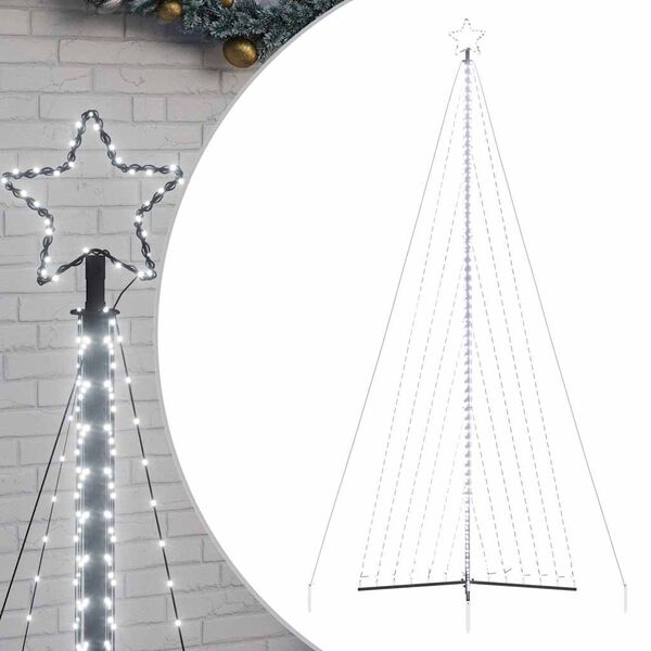 vidaXL LED Árvore de Natal 789 LEDs Branco Frio 476 cm
