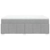 vidaXL Cama com molas/colch&atilde;o 140x190 cm tecido cinzento-claro