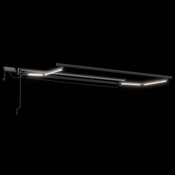 vidaXL Estrutura de Toldo Manual com LEDs Antracite 3,5 x 2 m Alum&iacute;nio