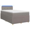 vidaXL Cama box spring com colch&atilde;o Cinzento-acastanhado 120 x 190 cm