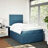 vidaXL Cama boxspring com colch&atilde;o 120x200 cm veludo azul