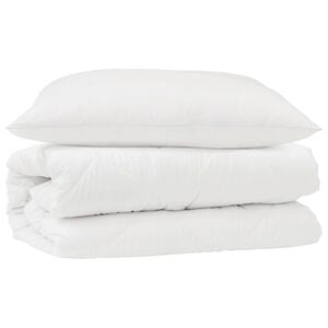 vidaXL Conjunto de Edredom com travesseiro 2 pcs Branco Microfibra