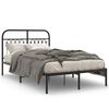 vidaXL Estrutura de cama com cabeceira 120x190 cm metal preto
