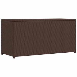 vidaXL Caixa de arrumação para jardim 120x50x60 cm vime PE castanho