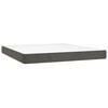 vidaXL Colch&atilde;o molas ensacadas firmeza m&eacute;dia 193x203x20 cm king veludo cinza-escuro