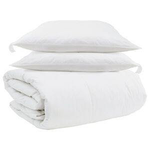 vidaXL Conjunto de Edredom com travesseiro 3 pcs Branco Pena de ganso