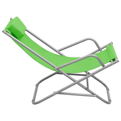 vidaXL Cadeiras de baloiço 2 pcs aço verde
