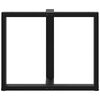 vidaXL Pés de mesa de jantar em forma de T, 2 peças, preto, 90x35x(72-73) cm, aço