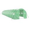 vidaXL Estufa com estrutura de a&ccedil;o 42 m&sup2; 14x3x2 m verde