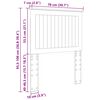 vidaXL Cabeceira Branco Brilhante 75 cm Madeira processada